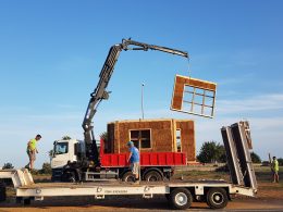 Panel modular casa de paja