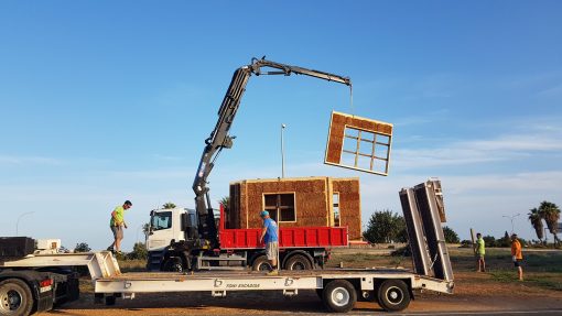 Panel modular casa de paja